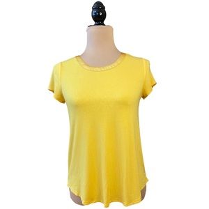 Alfani Petite Yellow High Low Comfy Tee Size P/S